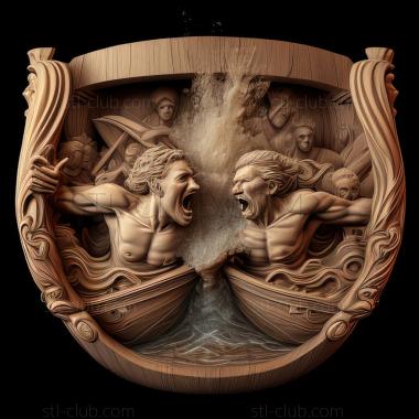 3D model Dueling Heroes Whirlpool Cup A Big Battle in the Water (STL)